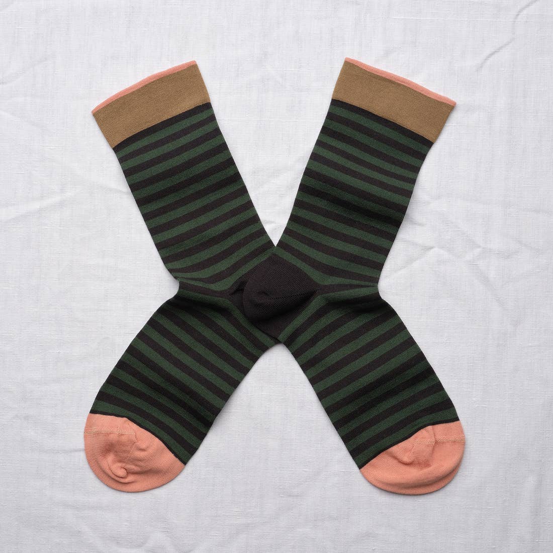 Faux Black Striped Sock