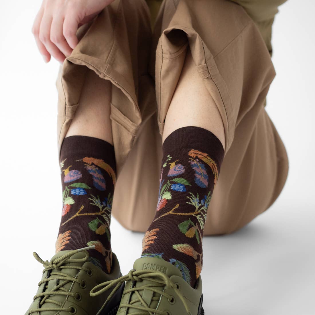 Dark Brown Mid-Calf Sock