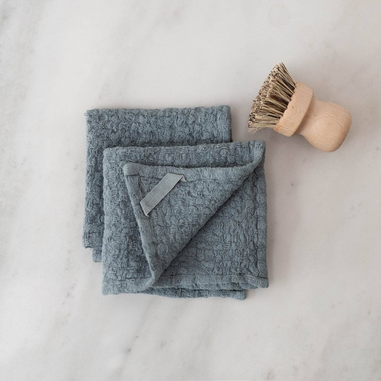 Blue Fog Linen Dishcloth Set of 2