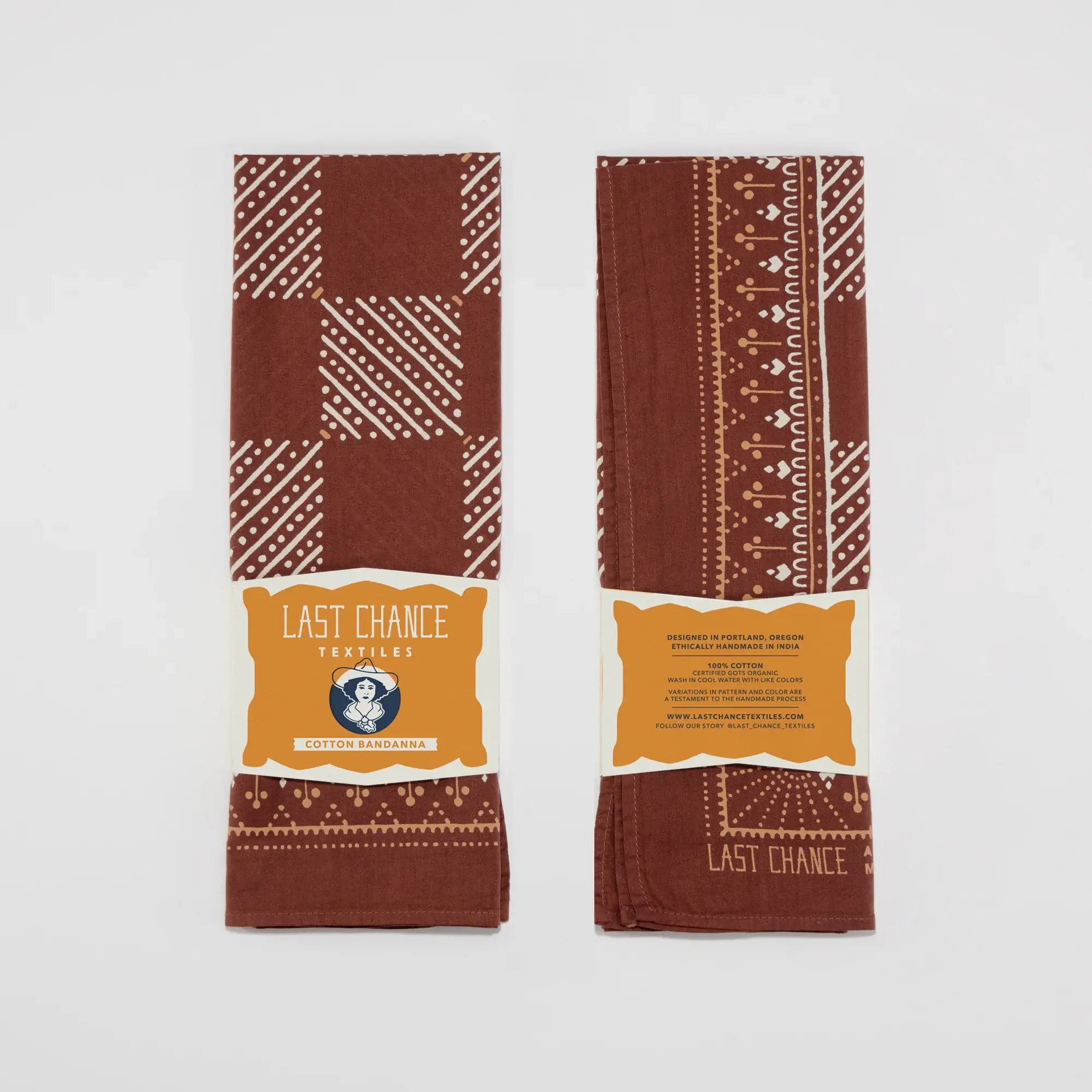 Cotton Checker Bandana | Cocoa