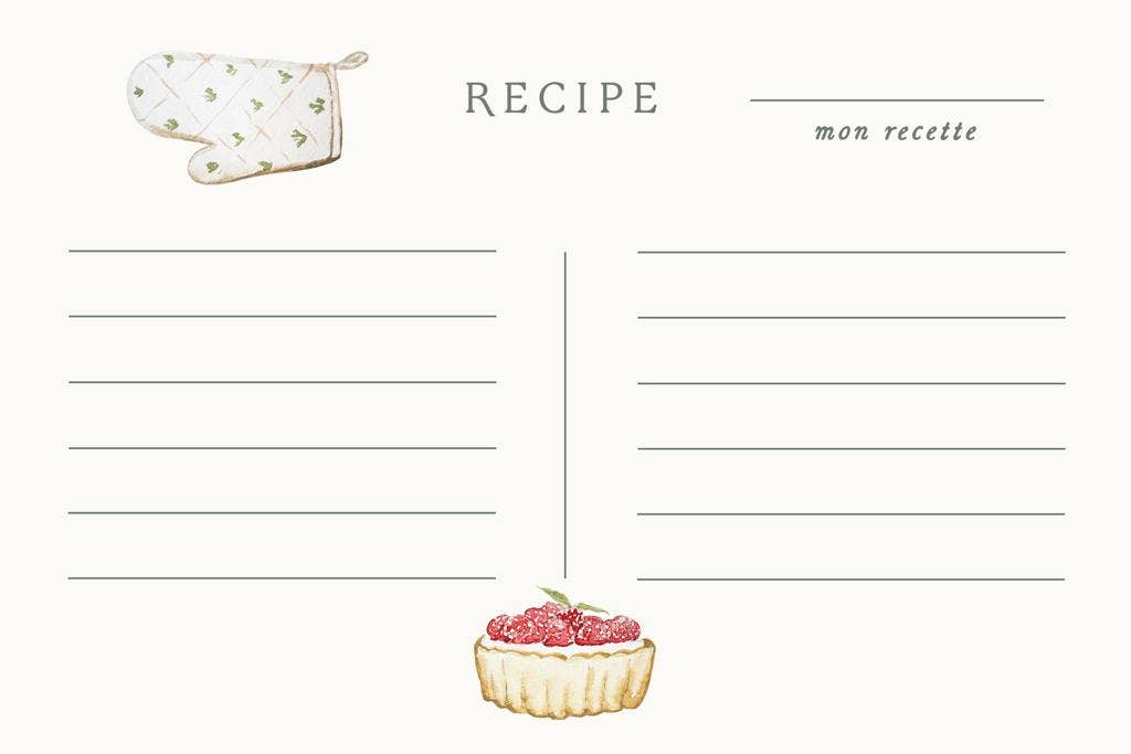 Hand Illustrated Recipe Card Box Set 24