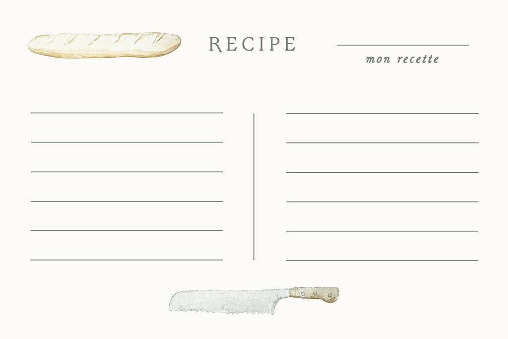 Hand Illustrated Recipe Card Box Set 24