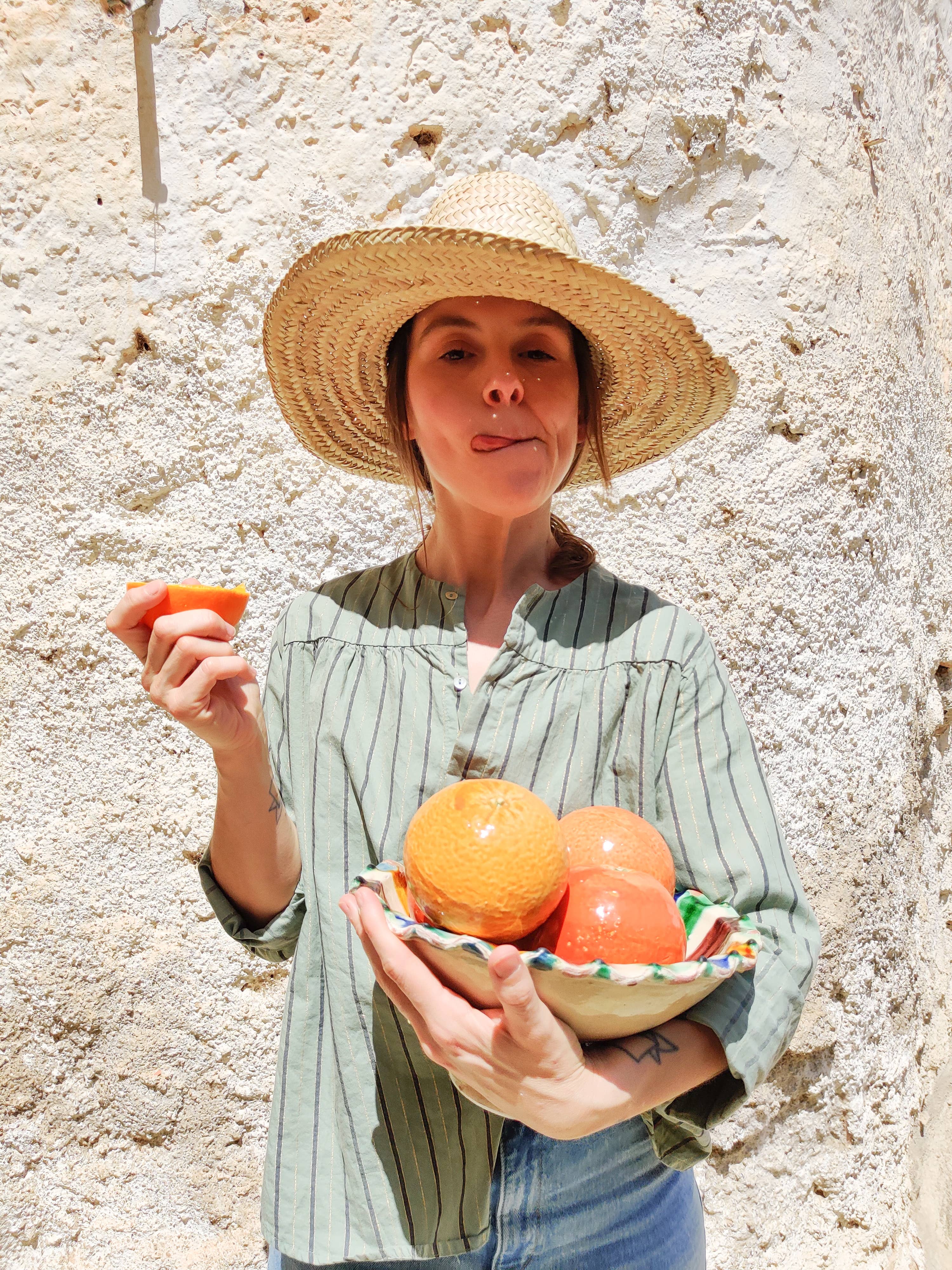 Ceramic orange fruit