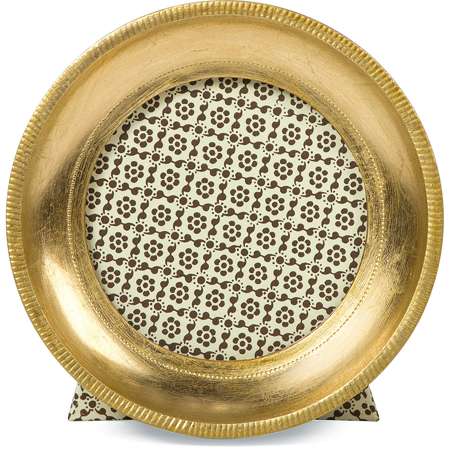 Round Gold Leaf Frame