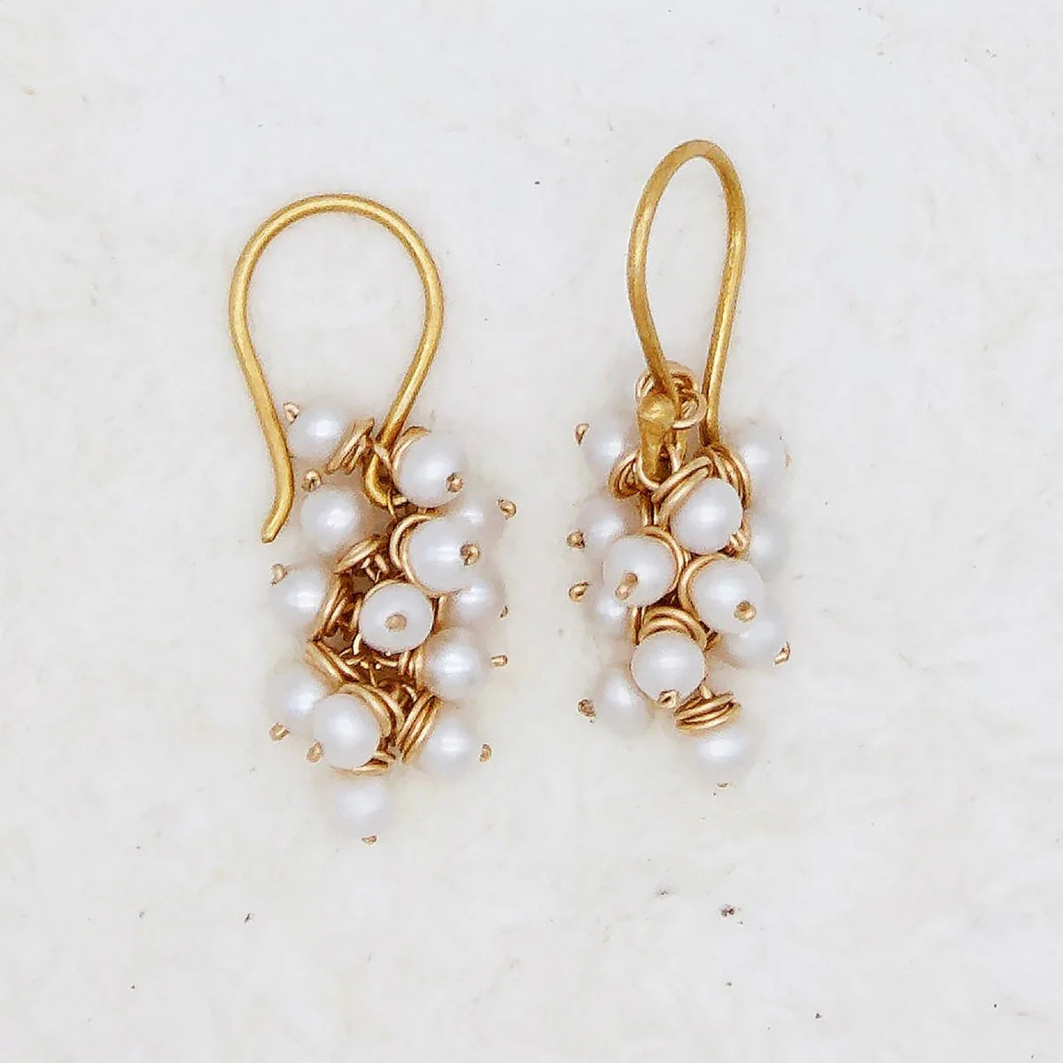 Japanese Pearl Cluster Earrings