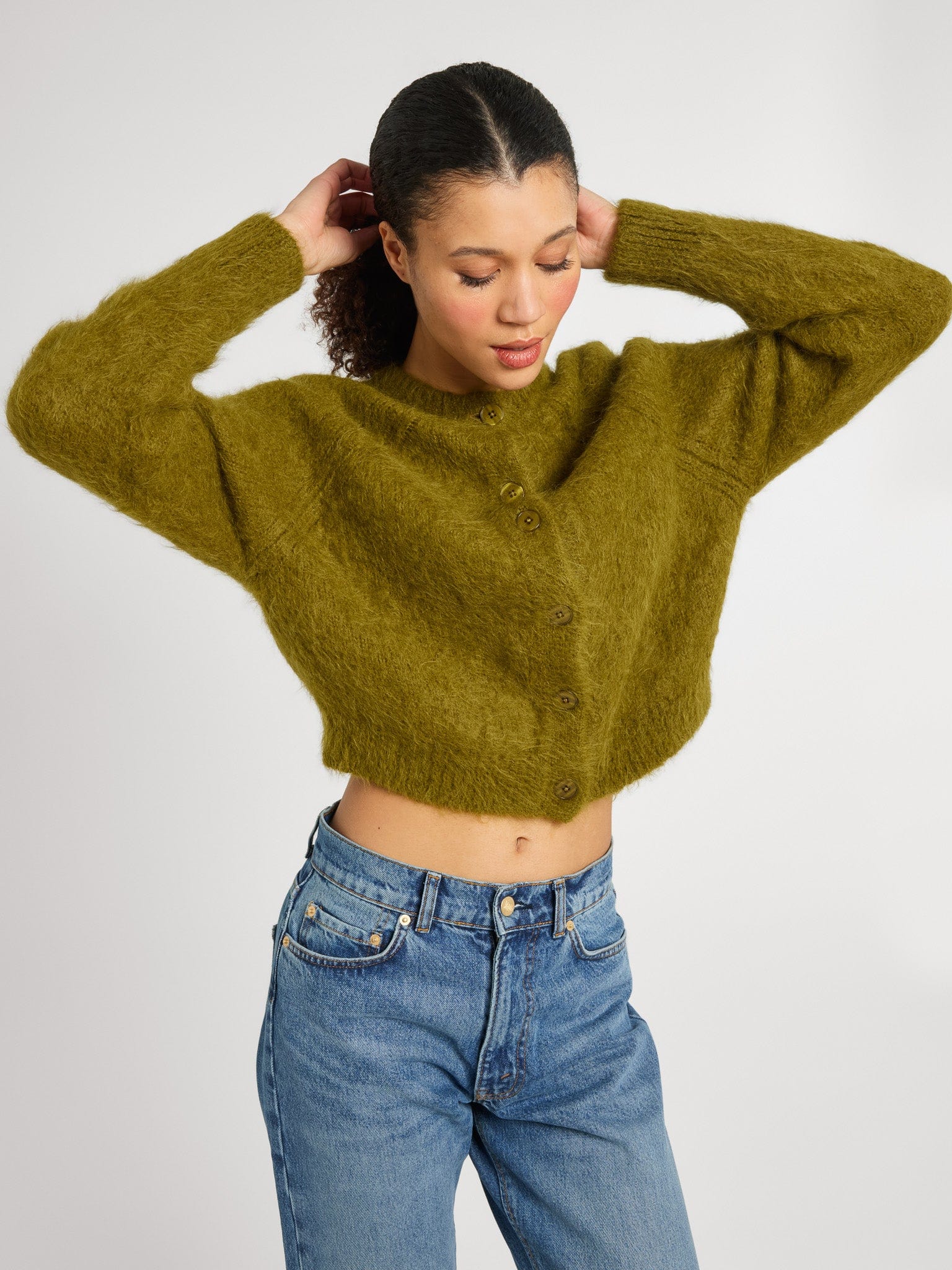 Priscilla Cardigan in Moss