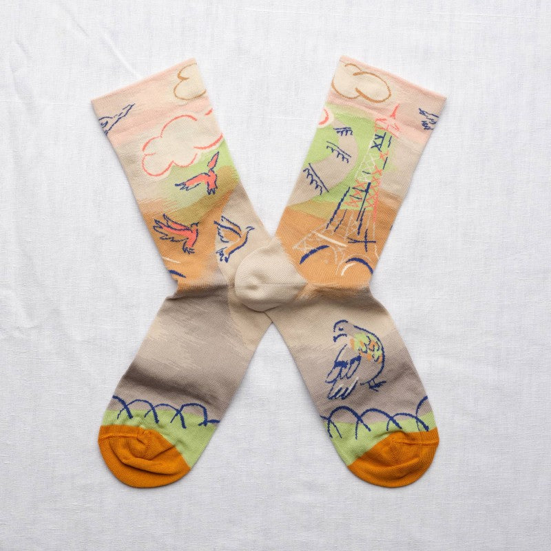 Booklet Pair of Socks - Paris Eiffel Tower