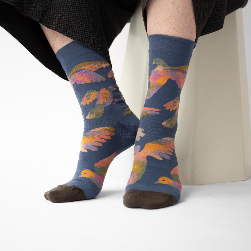 Sock Birds Denim