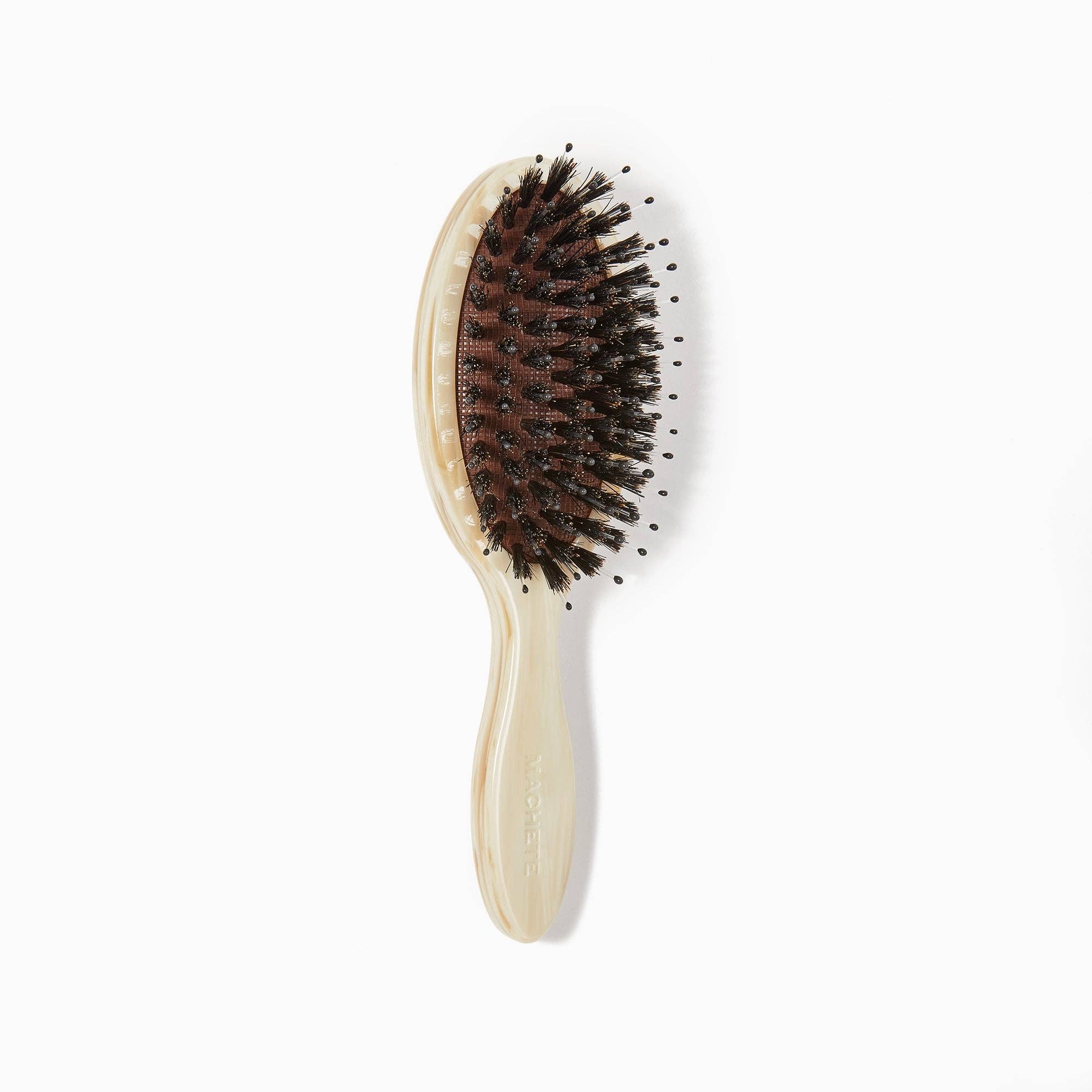 Petite Travel Hair Brush in Alabaster