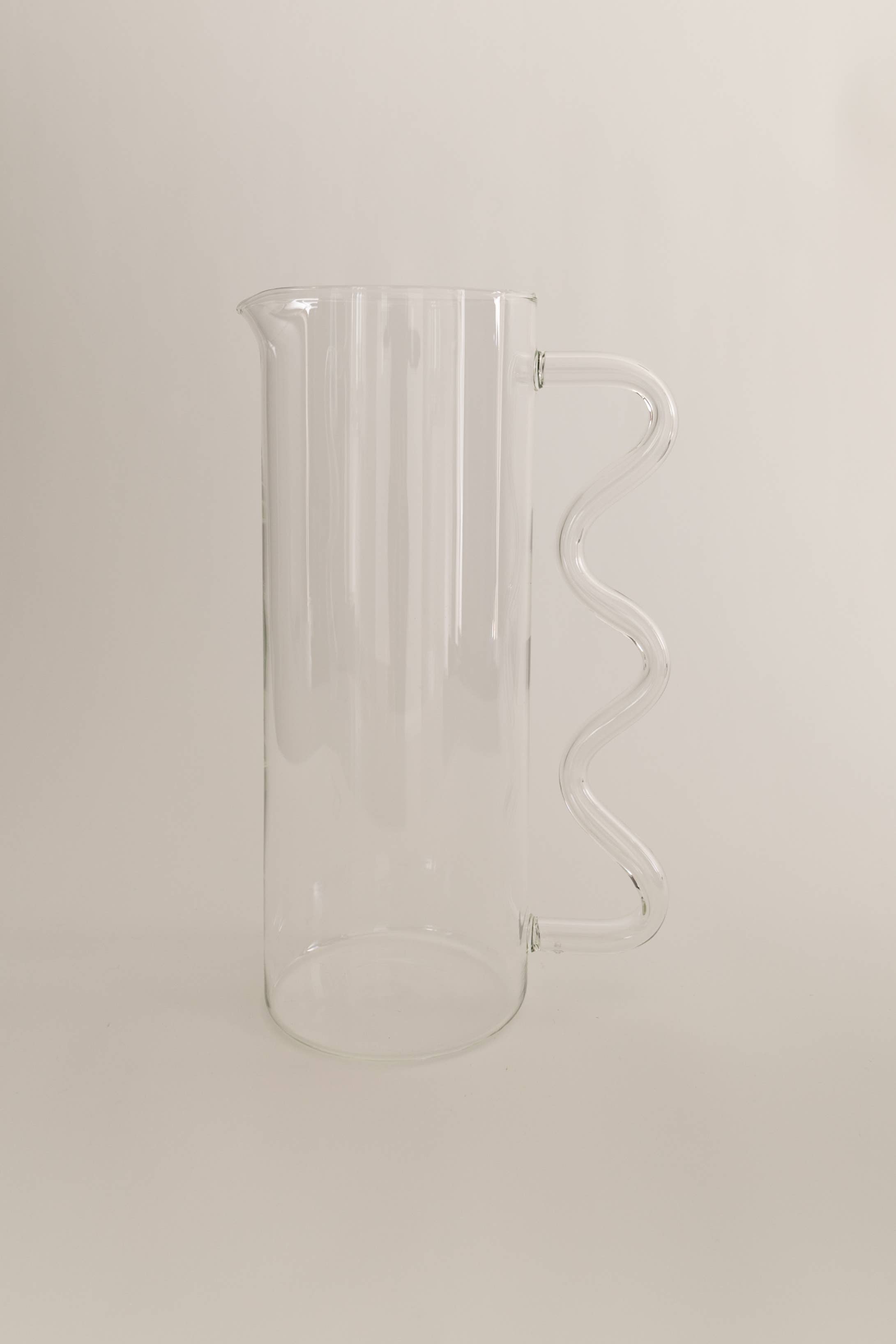 Wave Pitcher, Clear/Clear